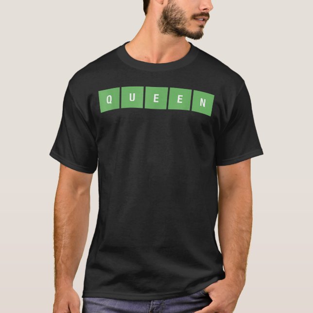 T-shirt Word Game Crossword Puzzle Queen (Devant)
