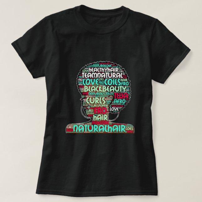 T-shirt WordCloud naturel (Design devant)