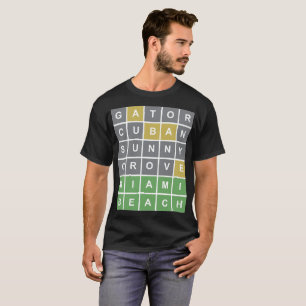 T-shirt Wordle Puzzle "Miami Beach" 
