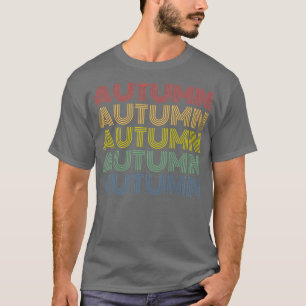 T-shirt Wordmark Wordmark Motif d'automne Nom personnalisé