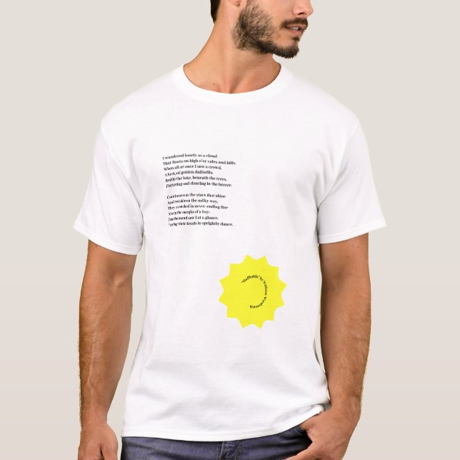 T-shirt Wordsworth des poètes morts collection jonquilles (Devant)