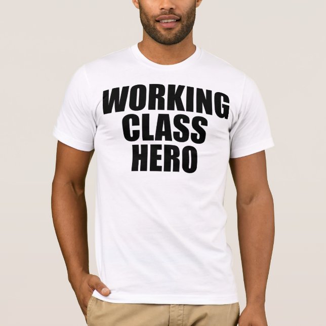 T-shirt WORKING CLASS HERO -black logo- (Devant)