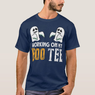 T-shirt Working On My Boo Tee Halloween Workout Weightlift