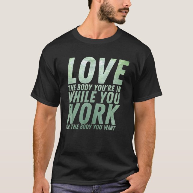 T-shirt Workou Motivational & Inspirational Quote (Devant)