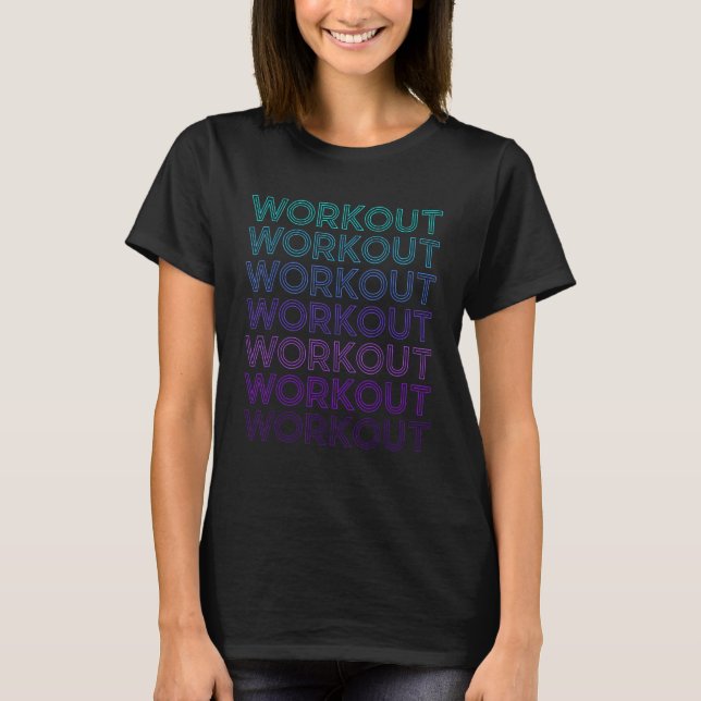 T-shirt Workout Gym Retro Fitness (Devant)