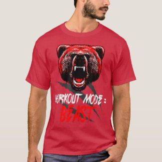 T-shirt Workout Mode = BeastFunny Sport Training 1429