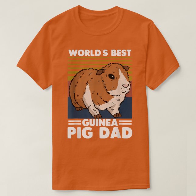 T-shirt World Best GUINEA PIG Papa mignon animal de compag (Design devant)