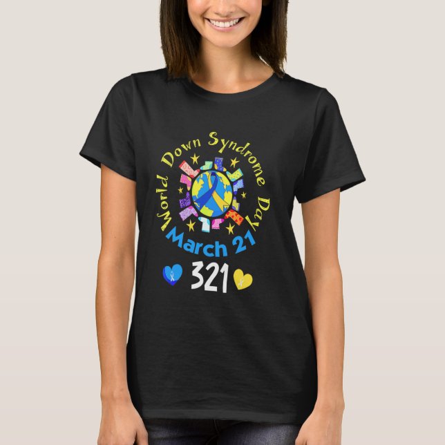 T-shirt World Down Syndrome Day Awareness 321 Rock Your So (Devant)