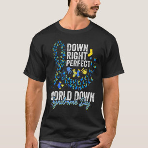 T-shirt World Down Syndrome Day Sensibilisation Bleu Et Ja