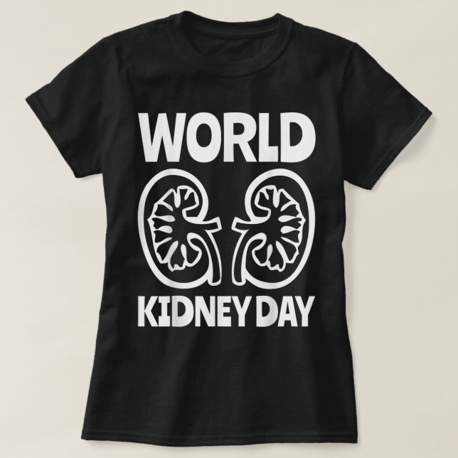 T-shirt World Kidney Day Public Awareness (Design devant)