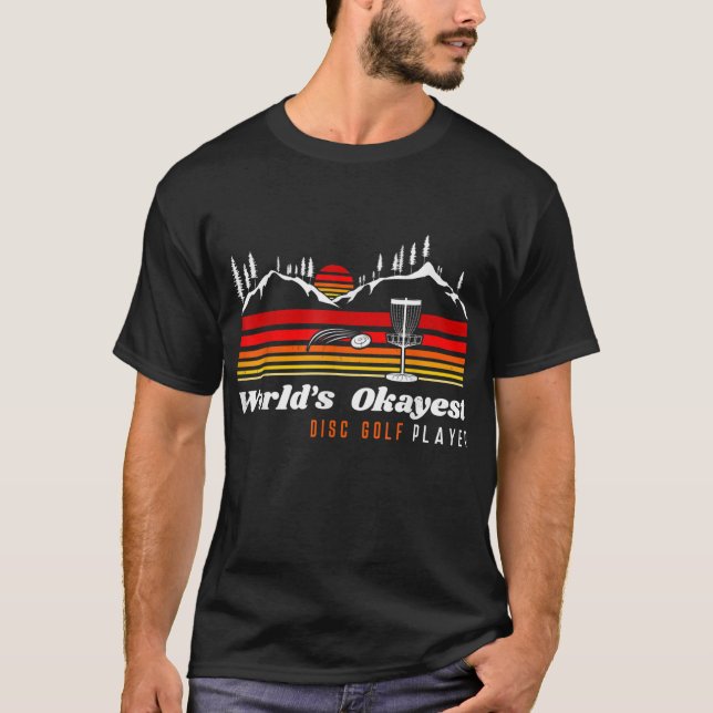 T-shirt World Okayest Disk Golf Player Funny Frisbee Vinta (Devant)
