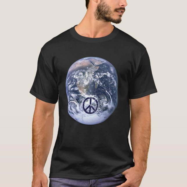 T-shirt World Peace Earth Peace Symbol Design (Devant)