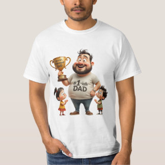 T-shirt World’s Okayest Dad – Funny Cartoon Father’s Day 