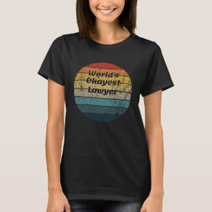 T-shirt World s Okayest Lawyer Vintage Sunset 60s les anné