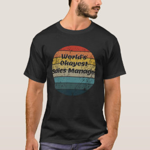T-shirt World s Okayest Sales Manager Vintage Sunset 60s 7