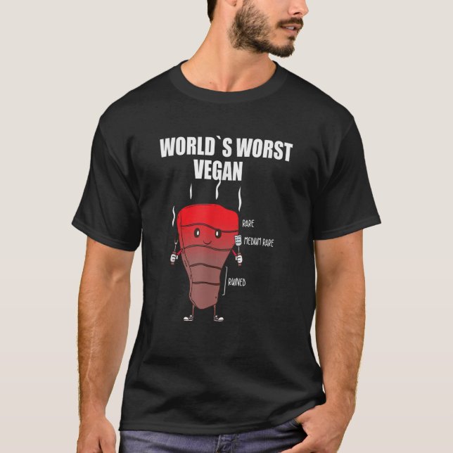 T-shirt World s Worst Vegan Cadeau Barbeque Lover Anti Veg (Devant)