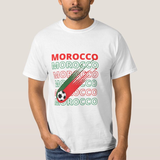 T-shirt World Soccer Maroc Vintage (Devant)
