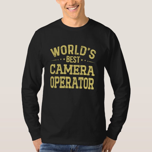 T-shirt World's Best Camera Operator Job Title Camera Oper (Devant)
