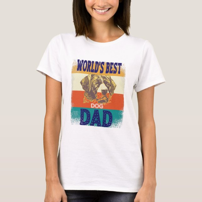 T-shirt world's best dog dad (Devant)