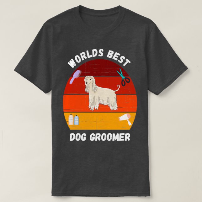 T-shirt worlds best Dog groomer Dog Grooming 3 (Design devant)