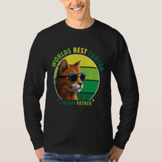 T-shirt World's Best Farter I Mean Father Amusing Cat Dad 