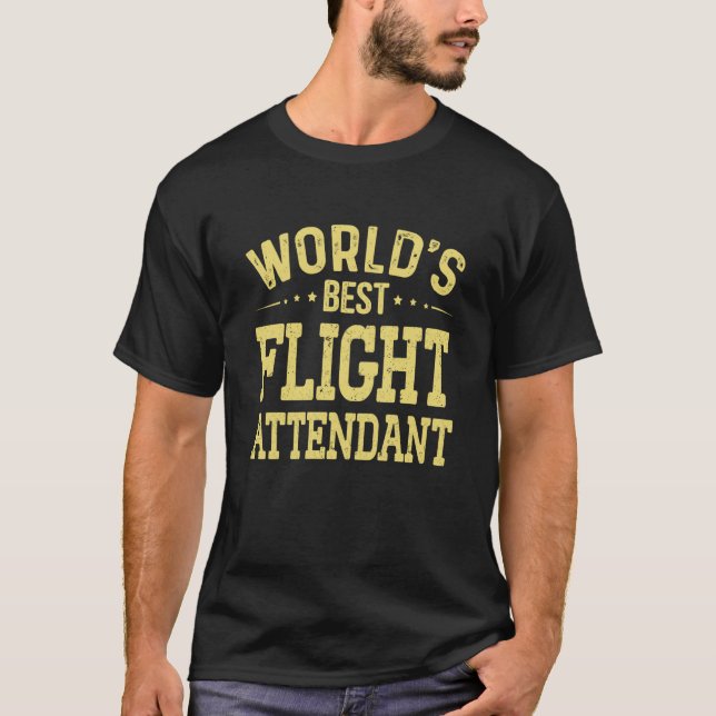 T-shirt World's Best Flight Attendant Job Title Flight Att (Devant)