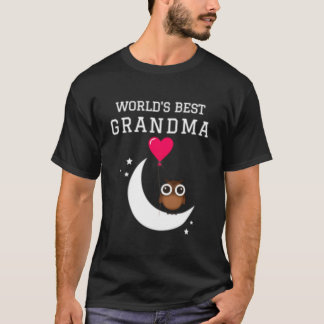 T-shirt World'S Best Grandma Grandmother Owl He