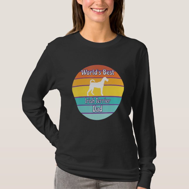 T-shirt World's Best Irish Terrier Dad (Devant)