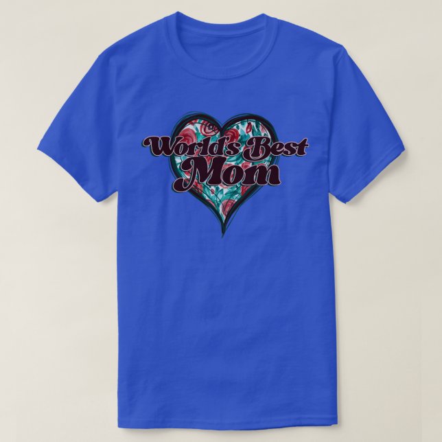 T-shirt Worlds Best Maman Coeur Vintage (Design devant)