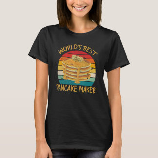 T-shirt World's Best Pancake Maker  Breakfast Retro