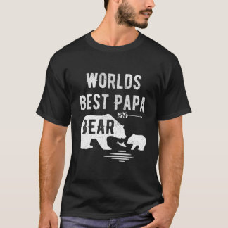 T-shirt Worlds Best Papa Bear Avec Grand Cub Chemise Grand