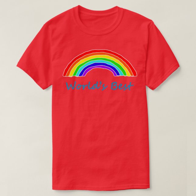 T-shirt Worlds Best Rainbow pour la Fête des pères (Design devant)