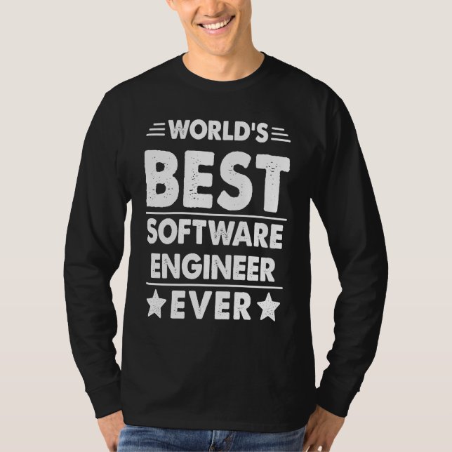 T-shirt World's Best Software Engineer Ever (Devant)