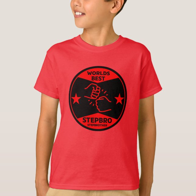 T-shirt Worlds Best Stepbrother (Devant)