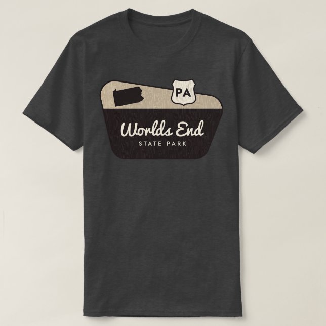T-shirt Worlds End State Park Pennsylvania Affiche de bien (Design devant)