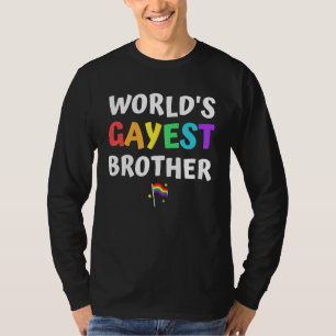 T-shirt Worlds Gayest Brother Pride Rainbow Flag Love Lgbt