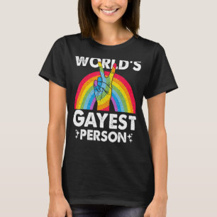 T-shirt Worlds Gayest Person Fier Mois Gay pride Rainbow