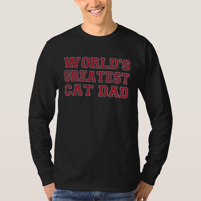 T-shirt World's Greatest Cat Dad Fur Parent Cat Owner (Devant)