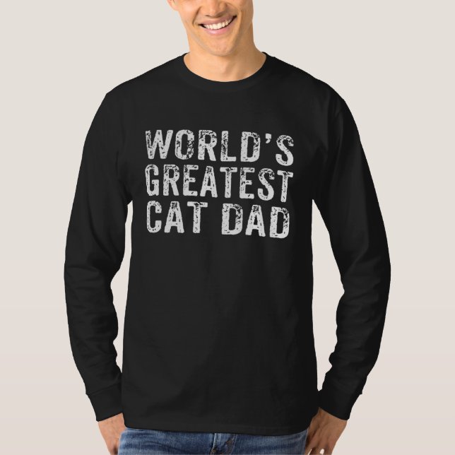 T-shirt World's Greatest Cat Dad Fur Parent Cat Owner   2 (Devant)