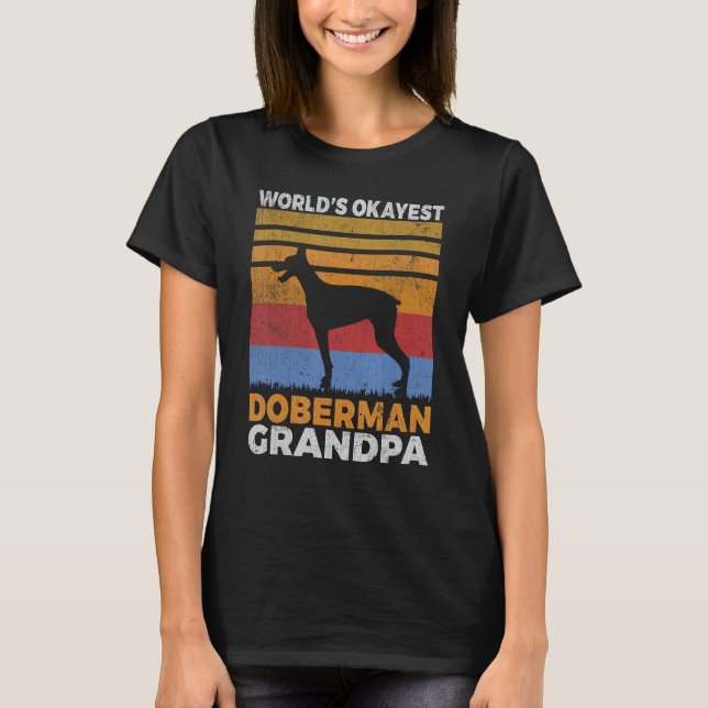 T-shirt Worlds okayest Doberman Grandpa (Devant)