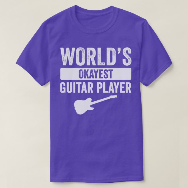T-shirt Worlds Okayest Guitar Player (Design devant)