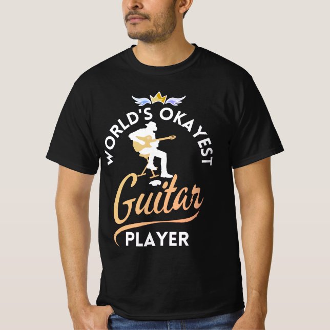 T-shirt WORLD'S OKAYEST GUITAR PLAYER 2 (Devant)