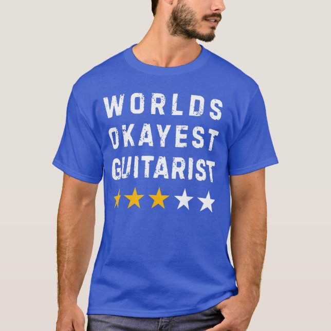 T-shirt Worlds Okayest Guitar Player Music Lover Funny Gui (Devant)