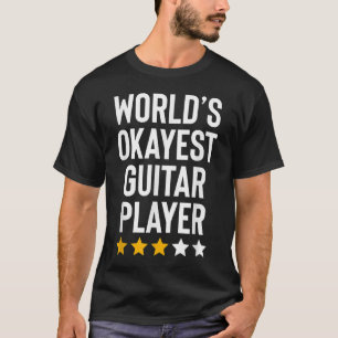 T-shirt Worlds Okayest Guitar Player Musique Amoureux Aman
