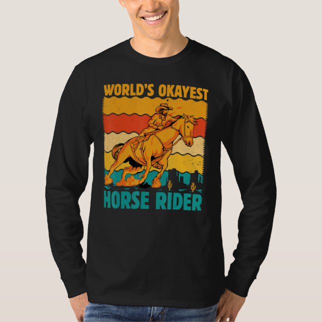 T-shirt World's okayest Horse Rider  Saying Horses (Devant)
