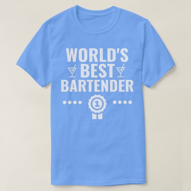 T-shirt Worldx27s Best Bartender Funny Bartending Cocktail (Design devant)