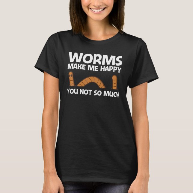 T-shirt Worm Designs For Men Women Earthworm Grunting Farm (Devant)