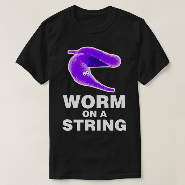 T-shirt WORM ON A STRING Gen Z Zoomer Sarcastique Ironique (Design devant)