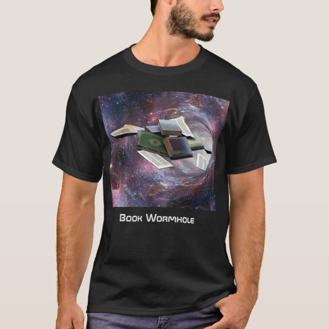T-shirt Wormhole de livre (Devant)