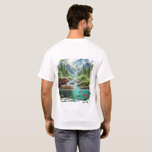 T-shirt Worn Calm   Castor au ruisseau Nature